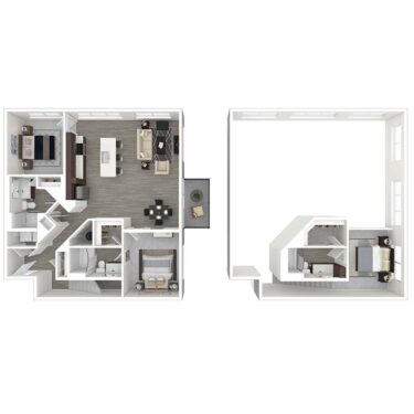 Rendering of the C2 floor plan